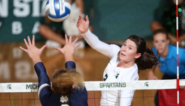 #22 Michigan State Sweeps Notre Dame 3-0