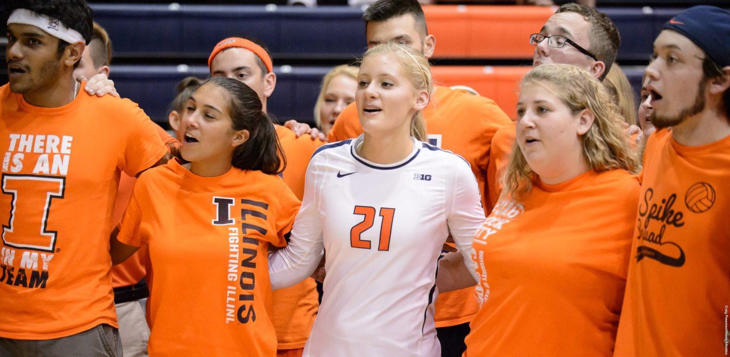 Illini Earn Third-Straight B1G Sweep with Win over Hoosiers