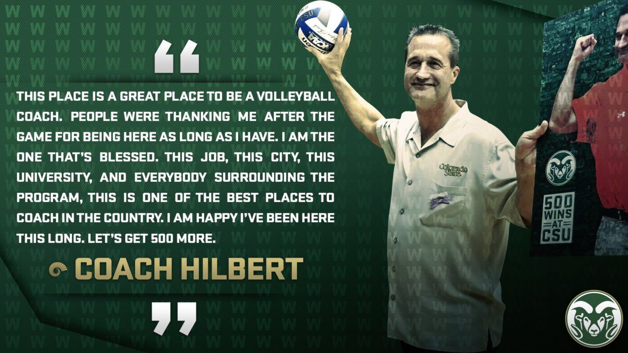 Tom Hilbert Gets 500th Win as Head Coach at Colorado State