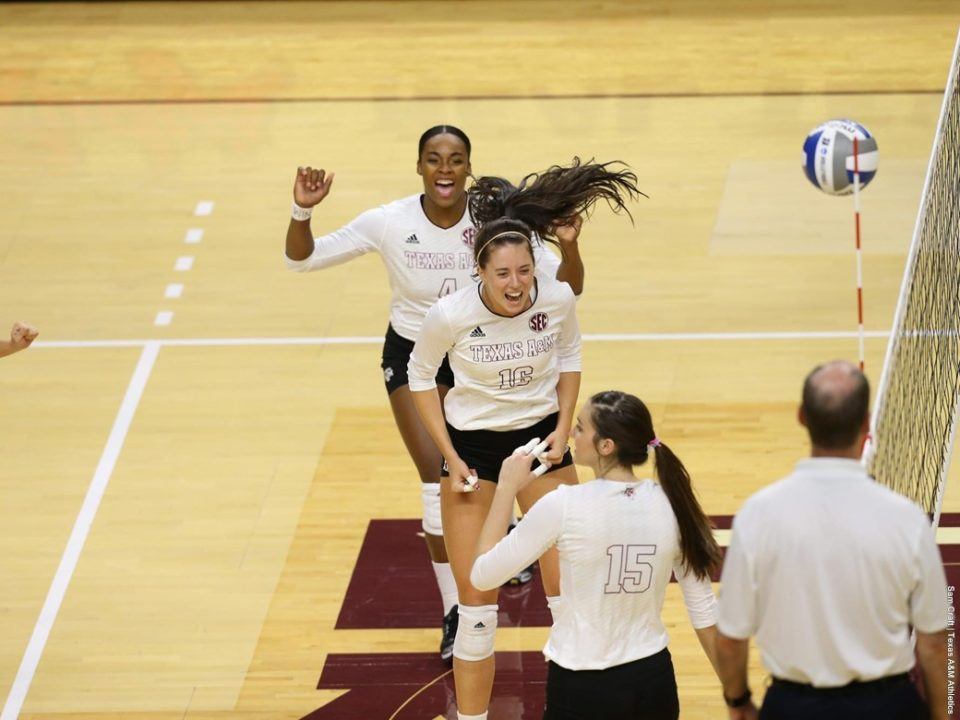Texas A&M Needs Four Sets to Down Ole Miss