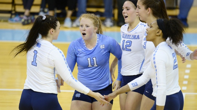 No. 8 UNC Cruises Past ACC Rival Louisville In Straight Sets