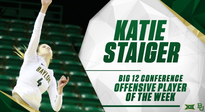 Staiger Earns 4th Big 12 Offensive Player of The Week Honor of 2016