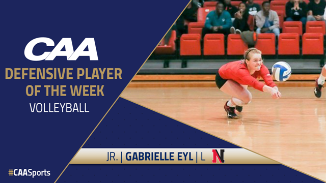 Gabrielle Eyl Leads Four Athletes Awarded CAA Weekly Honors