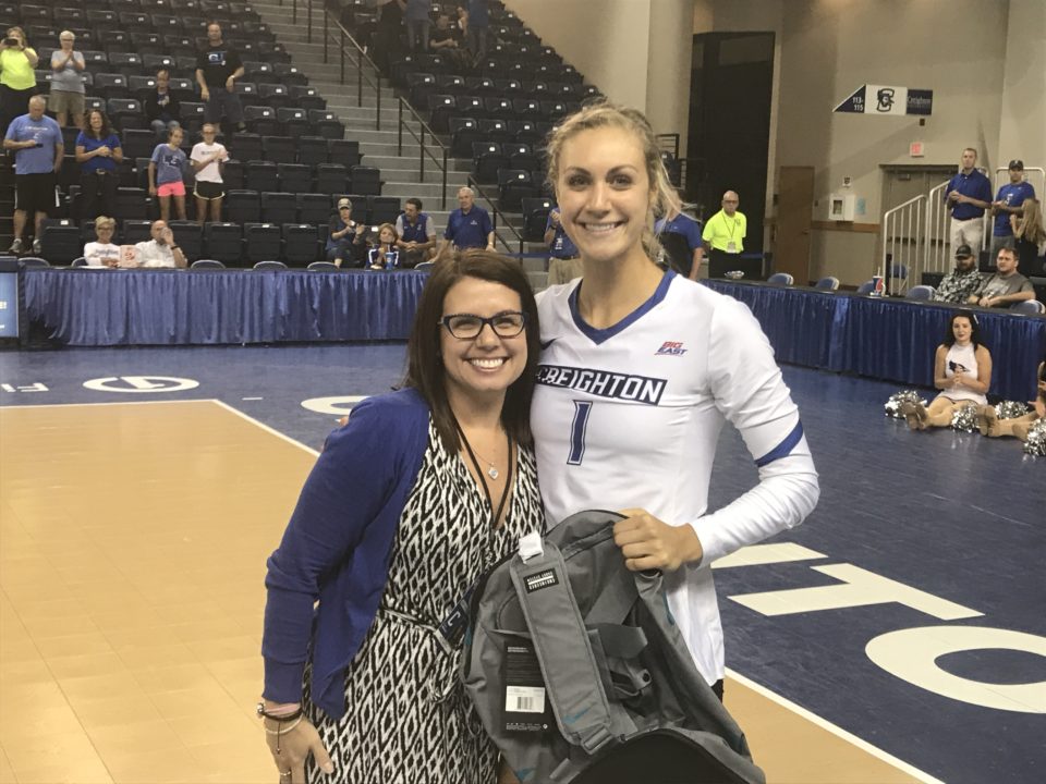 Creighton All-American Setter Lydia Dimke Out with Injury vs. Iowa St.