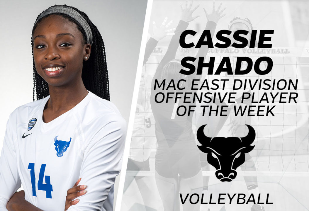Buffalo’s Cassie Shado Picks Up MAC East Offensive Player Of The Week