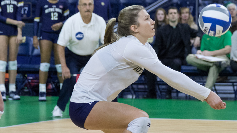 Notre Dame’s DeJarld Becomes Third Active Player with 2,000 Digs