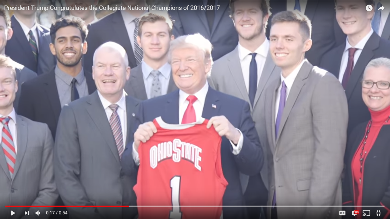 Ohio State Men’s Volleyball Team Meets Donald Trump at White House