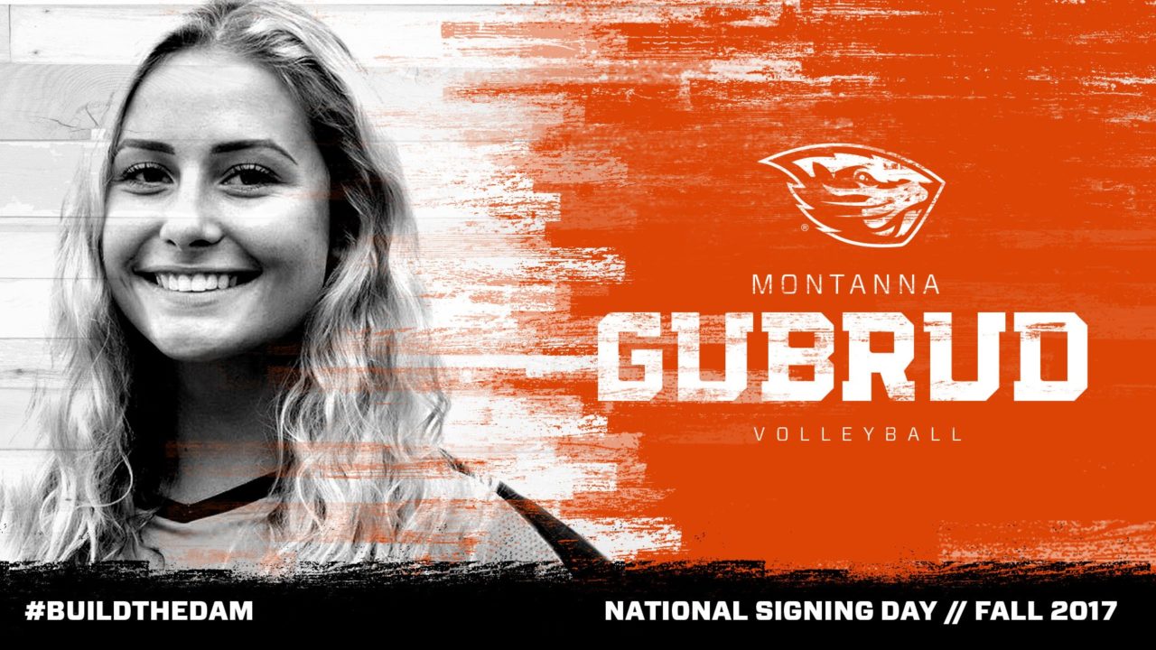 Two-Year College All-American Montanna Gubrud to Join Oregon State in 2018