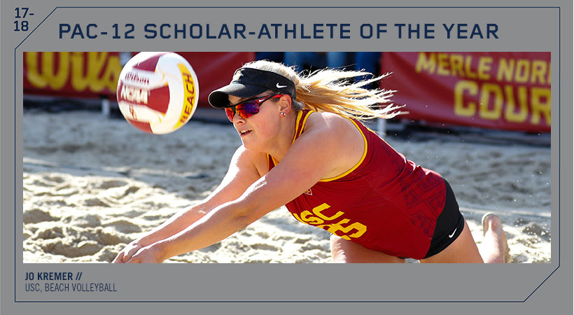 USC’s Kremer Named Pac-12 Beach Volleyball Scholar Athlete of the Year
