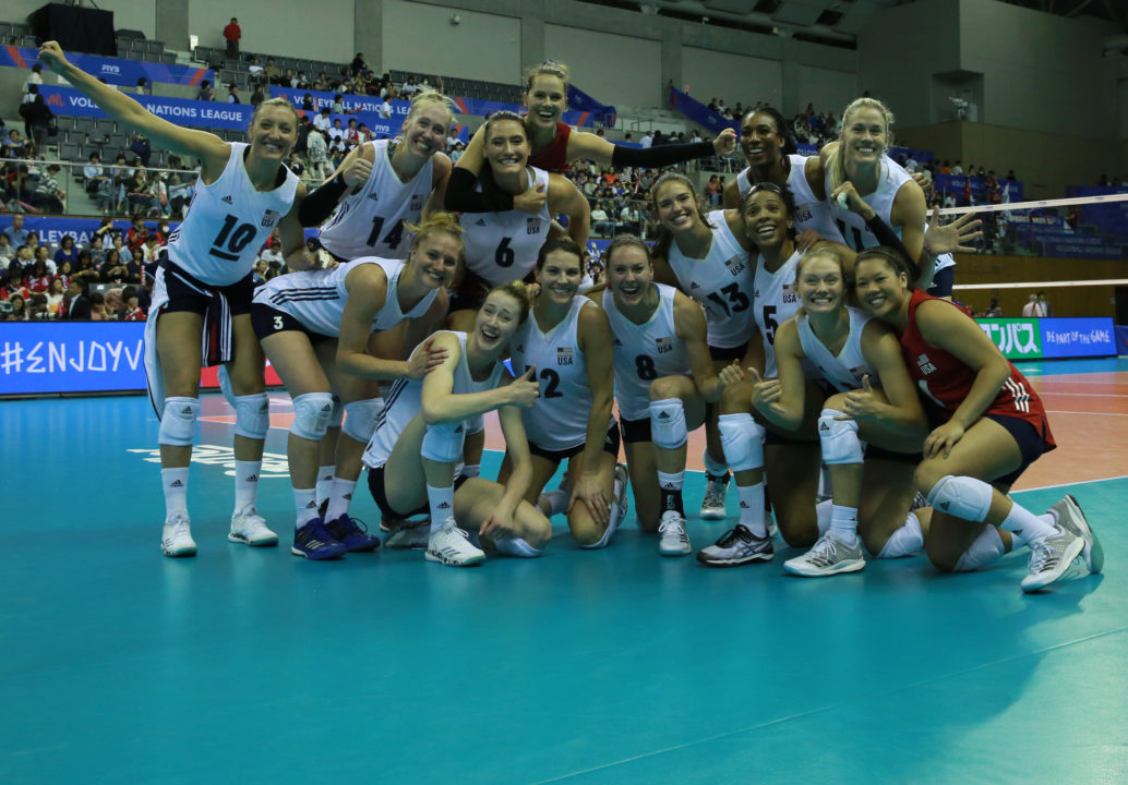 USA Leads Standings After Week 2/Day 2 of the Women’s #VNL