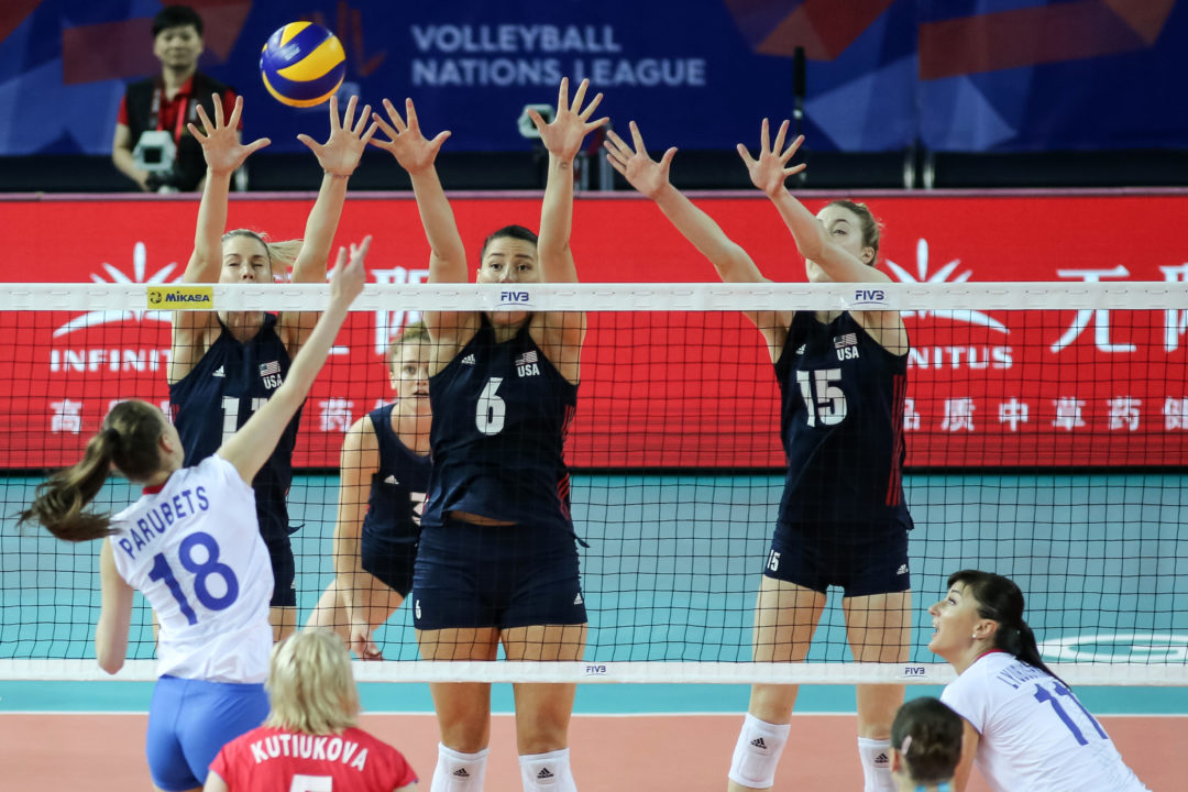 USA Women Sweep Russia for Record 8th Straight 3-0 Win on World Stage