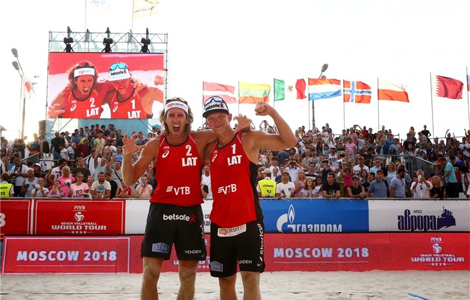 Smedins/Samoilovs Snag Second FIVB Gold in Moscow