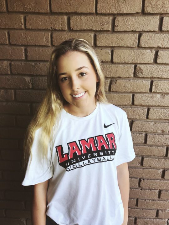 Class of 2019 Setter Annika Slovak Commits to Lamar