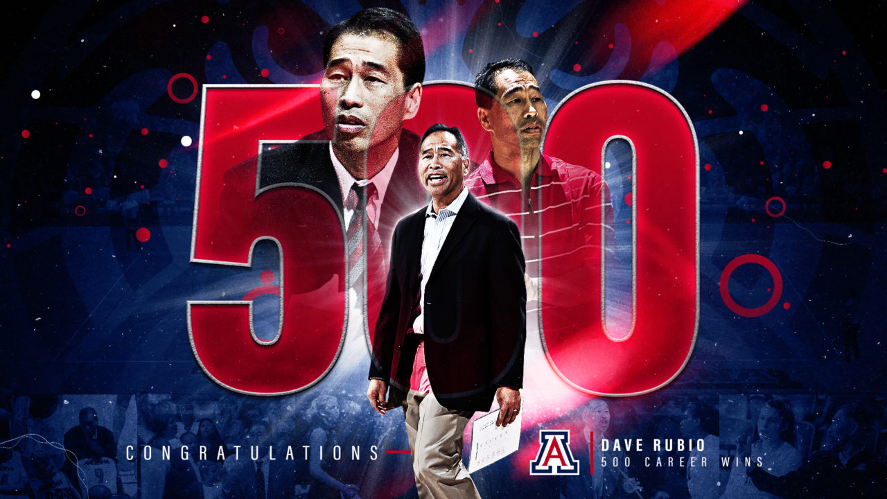 Arizona’s Dave Rubio Notches 500th Win with Wildcats