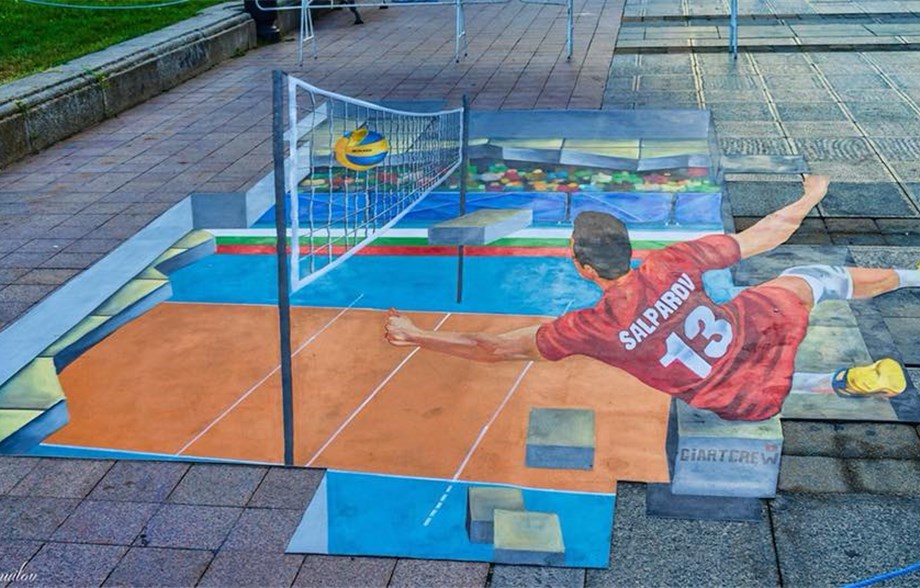 3D Art Festival In Bulgaria Highlighted By Volleyball Illustrations