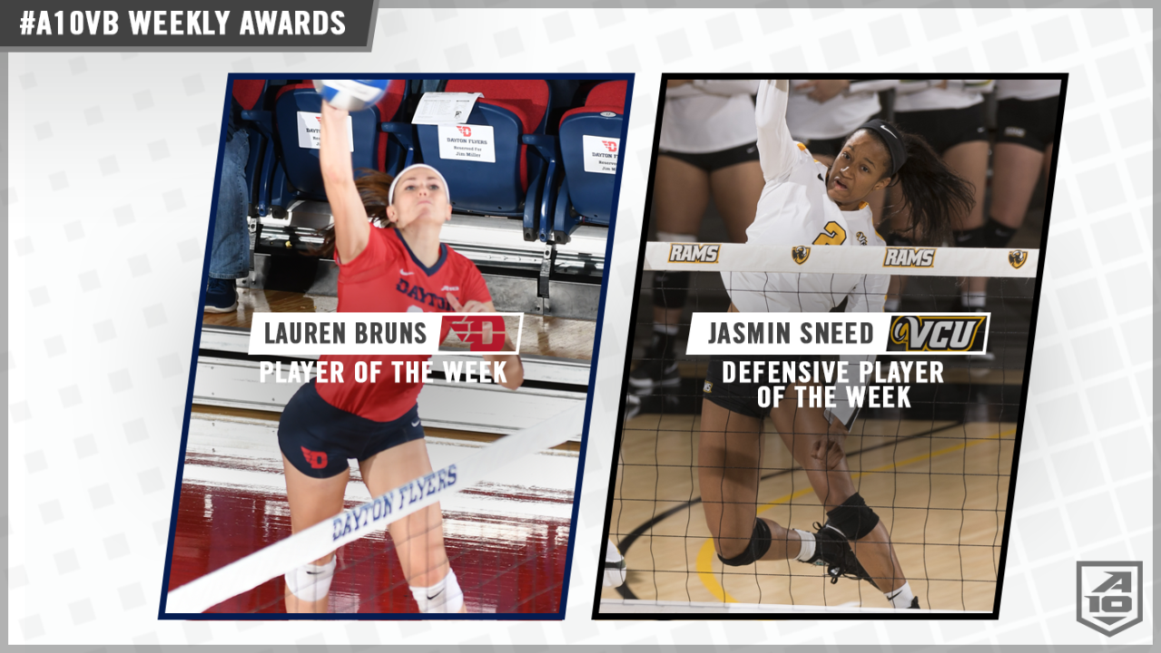 Bruns, Sneed Tabbed as A-10 Offensive, Defensive Player of the Week