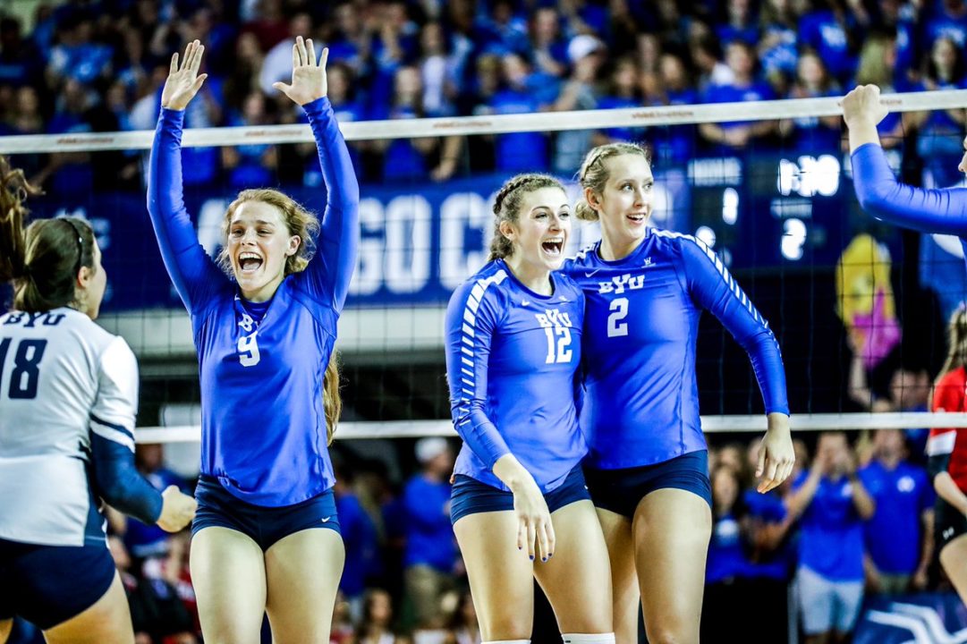 #1 BYU Rises to Challenge to Defeat San Diego in Four Sets
