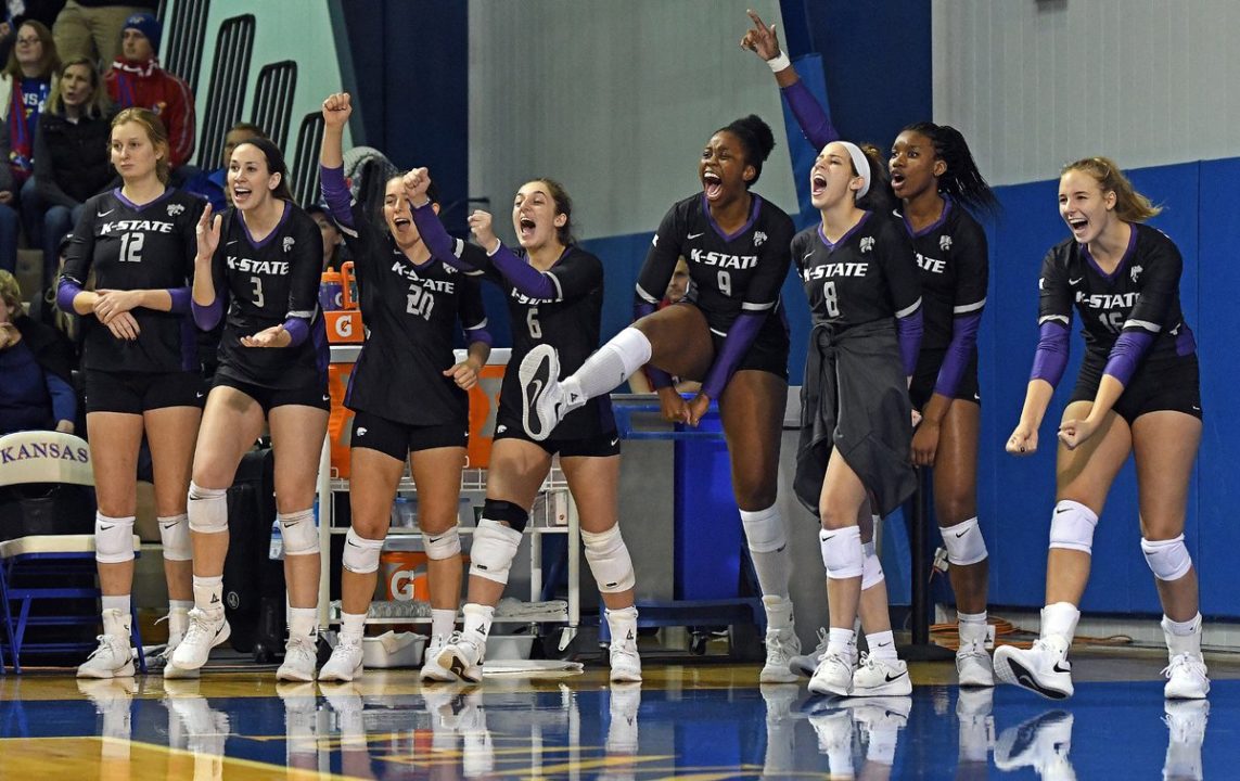 K-State Rallies for 5-Set Win Over Kansas, First Series Sweep of Jayhawks since 2011