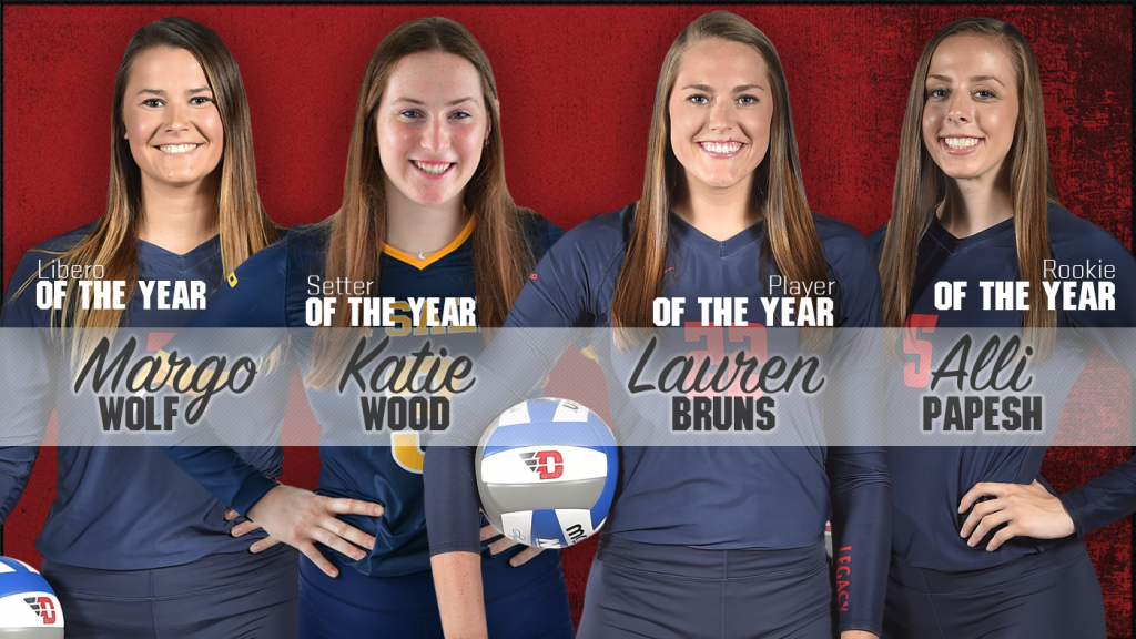 Bruns, Papesh, Wolf, Wood Tabbed for A-10 Player of the Year Honors